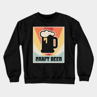 Vintage Craft Beer Poster Crewneck Sweatshirt